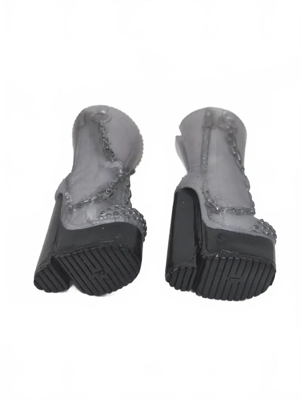 LOL Surprise OMG Melrose Doll Replacement Shoes Silver Metallic Platform Boots